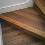 Hardwood flooring installation for stairs
