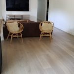 Living room flooring installation