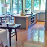 New flooring installation in a kitchen