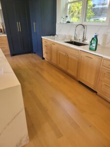 New hardwood flooring installation